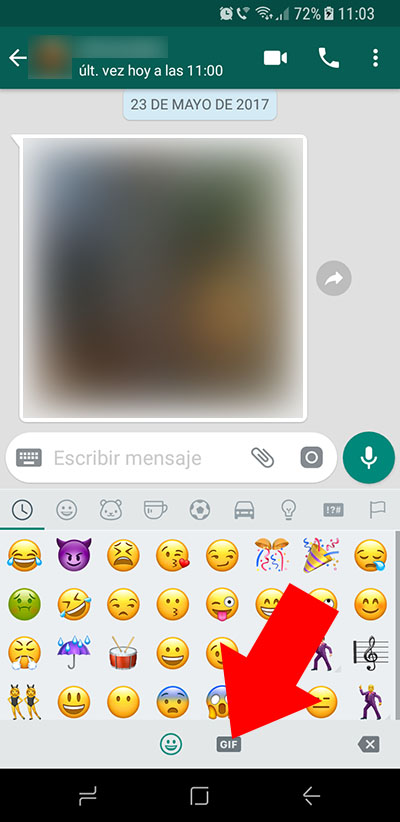 Как отправить анимированные GIF на WhatsApp на Android - Изображение 2 - Профессор falken.com